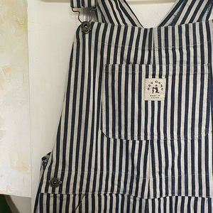 Hey Gang Railroad Stripe Overalls